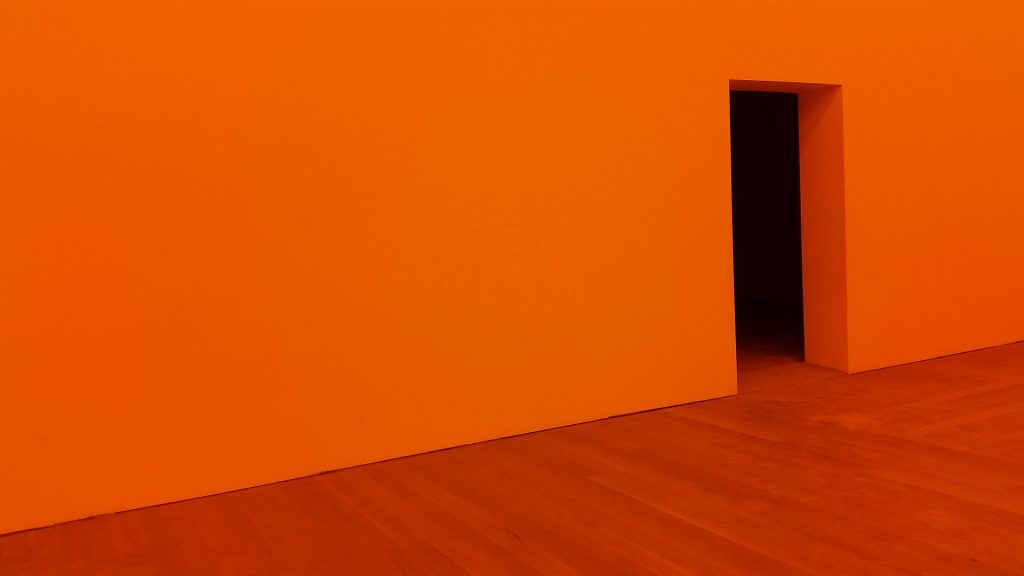 painted orange blank wall