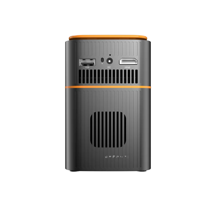 Back view Fatork Smart Portable Mini Projector